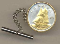 Canadian 10 cent Bluenose Sail boat Tie Tack