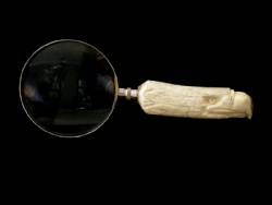 Magnifying Glass Carved Eagle