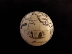 Scrimshaw World Globe Without Stand