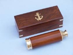 Captain's Brass and Wood Spyglass 15"
