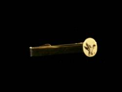 Scrimshaw Bone Tie Clip