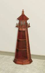 Handcrafted Oak Lighthouse 31" Cherry