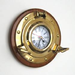 Brass Porthole Clock