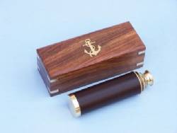Captain's Brass and Leather Spyglass 15"