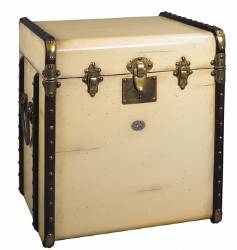 Ivory Stateroom End Table/Trunk