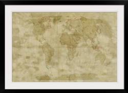 World Map Antique Style