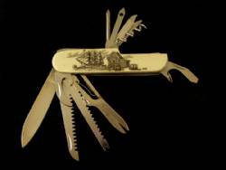 Utility Knife With Bone Handle