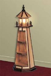 Handcrafted Oak Lighthouse 31" Natural