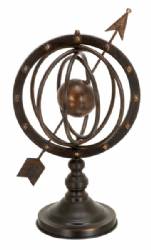 17" Metal Armillary Sphere Globe