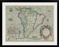 Antique map of South America