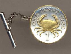 Guernsey penny Crab Tie Tack