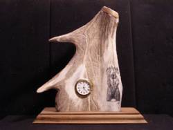 Antler Desk Clock Without Scrimshaw