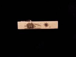 Scrimshaw Bone Tie Clip