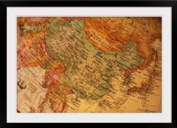 Asia on a globe