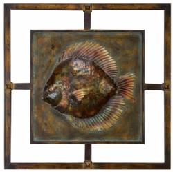 Uno Fish Nautical Metal Wall Art Decor Sculpture