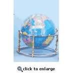 Earth Globe With Brass Ring And Base