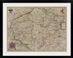 Antique map of Bohemia