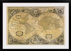 Vintage map of the world