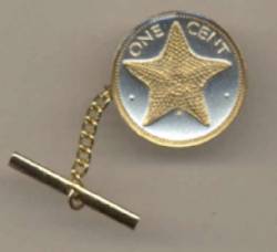 Bahamas 1 cent Star fish Tie Tack