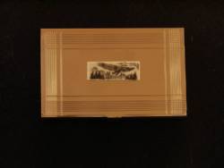 Bone Scrimshaw Business Card Holder