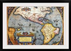 The Americas 1587 Map by Abraham Ortelius