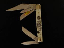 Iron Horse 5 Blade Folding Scrimshaw Knife