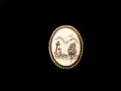 Fossil Ivory Brooch