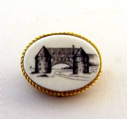 Scrimshaw Brooch