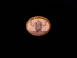 Fossil Ivory Brooch