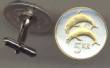 Iceland 5 kronur Dolphin Cuff Links