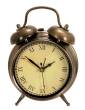 Table Clock In Antique Brass.
