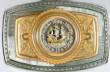 So. African penny Gold & silver Sailing ship Belt Buckle