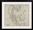 Antique map of Indonesian islands and Siam