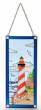Stain Glass Lighthouse Red Barber
