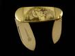 Scrimshaw Elephant Toe 2 Blade Knife