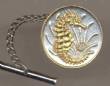 Singapore 10 cent Sea Horse Tie Tack