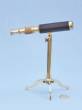 Brass Telescope on Stand 17" - Leather
