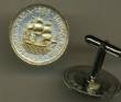 So. African  Penny Sailing Ship Cuff Links