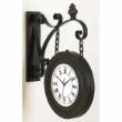Double Sided Railway Wood Clock