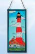 Stain Glass Lighthouse Red Horizon