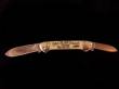 Bone / Canoe Brass Scrimshaw 2 Blade Knife