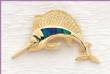 Opal sailfish pendant
