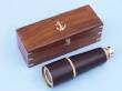 Admiral's Brass and Leather Spy Glass 32"