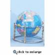 Earth Globe With Brass Ring And Base